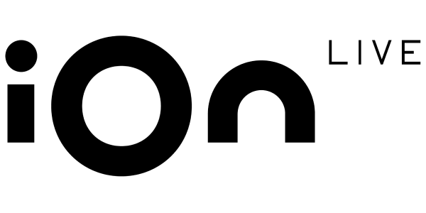 ion live black logo